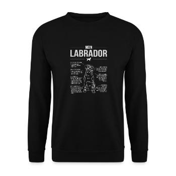 LABRADOR ANATOMY Wilsign's Retriever Labbi Lab - Unisex Sweatshirt - black - Front - Alina (178cm) & Michal (187cm)