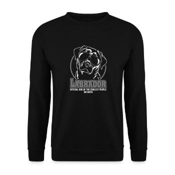 LABRADOR coolest people dogs gift Wilsigns - Unisex Sweatshirt - black - Front - Alina (178cm) & Michal (187cm)