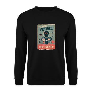 The alien visitors - Sweat-shirt Unisexe - noir - Devant - Alina (178cm) & Michal (187cm)