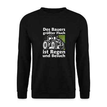 Bauer T-Shirt für Landwirte Geschenk - Unisex Pullover - Schwarz - Vorne - Alina (178cm) & Michal (187cm)