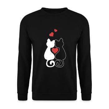 Cats Dear Cat Mama Cat Owners - Unisex Sweatshirt - black - Front - Alina (178cm) & Michal (187cm)