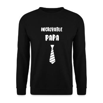 Incroyable papa - Sweat-shirt Unisexe - noir - Devant - Alina (178cm) & Michal (187cm)