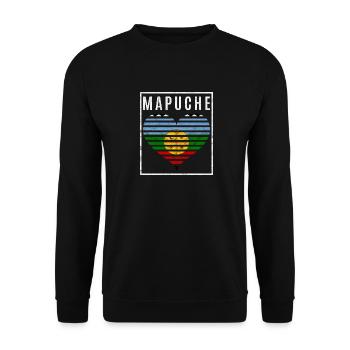 Mapuche - Unisex Pullover - Schwarz - Vorne - Alina (178cm) & Michal (187cm)