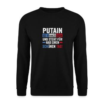 French French France - Unisex Sweatshirt - black - Front - Alina (178cm) & Michal (187cm)