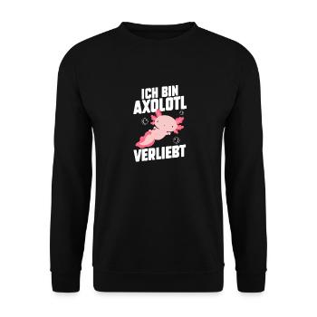 Axolotl - Sweat-shirt Unisexe - noir - Devant - Alina (178cm) & Michal (187cm)