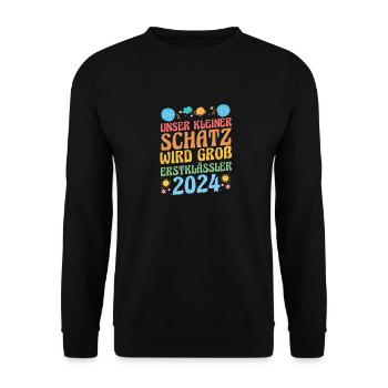 Parents Enfant Primaire Inscription en première année - Sweat-shirt Unisexe - noir - Devant - Alina (178cm) & Michal (187cm)