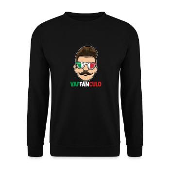 Italy Italian Vaffanculo - Unisex Sweatshirt - black - Front - Alina (178cm) & Michal (187cm)