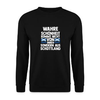 Ecossais Ecosse Ecosse Ecosse - Sweat-shirt Unisexe - noir - Devant - Alina (178cm) & Michal (187cm)