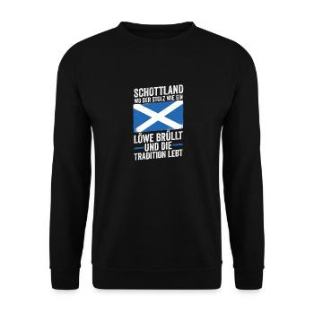 Ecossais Ecosse Ecosse Ecosse - Sweat-shirt Unisexe - noir - Devant - Alina (178cm) & Michal (187cm)