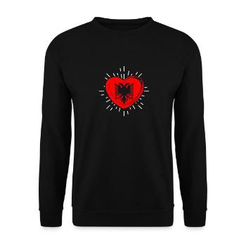 Albanians Albanian Albania - Unisex Sweatshirt - black - Front - Alina (178cm) & Michal (187cm)