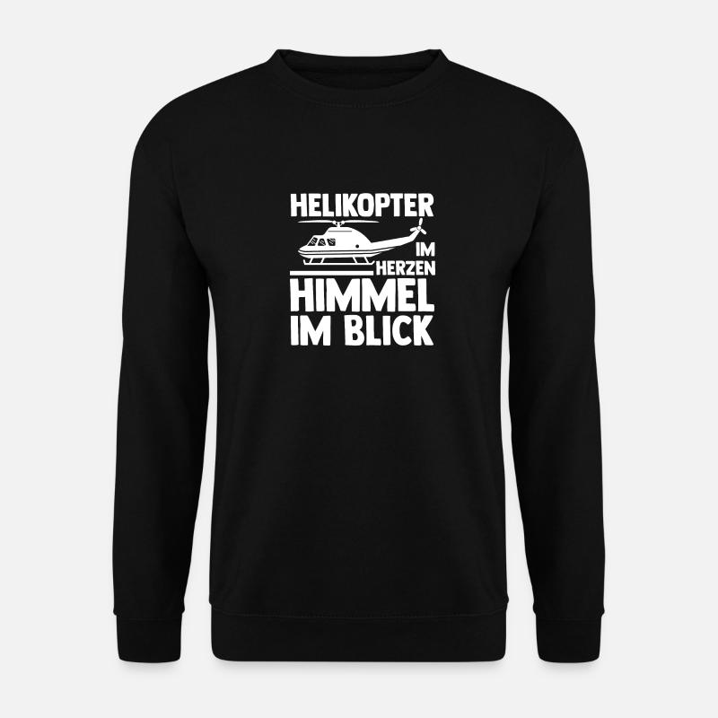 Pilot Hubschrauber Helikopter - Unisex Pullover - Schwarz