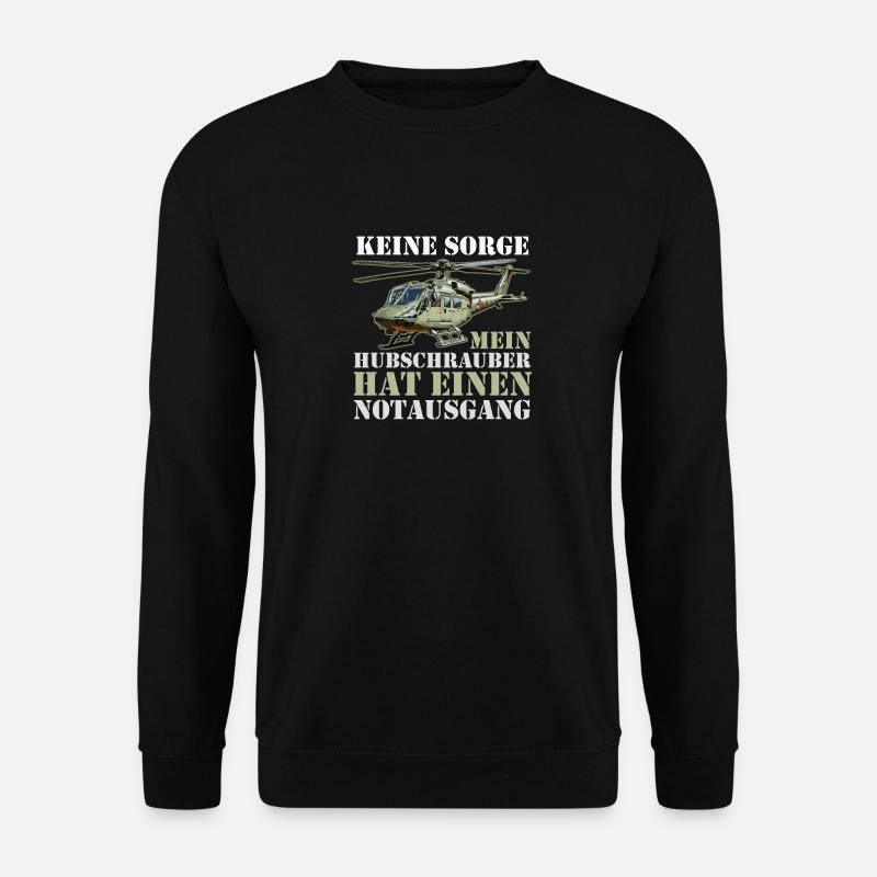 Pilot Helikopter Hubschrauber - Unisex Pullover - Schwarz