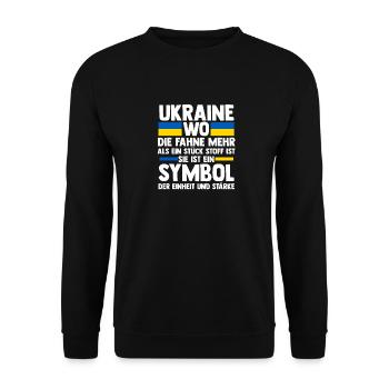 Ukrainer Ukraine - Unisex Pullover - Schwarz - Vorne - Alina (178cm) & Michal (187cm)