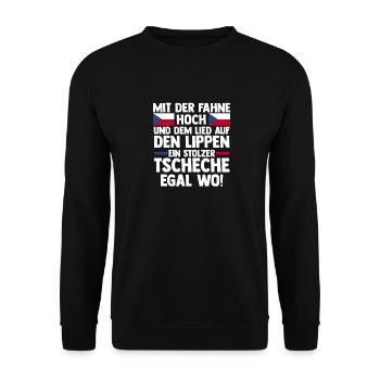 Czechs Czech Czech Republic - Unisex Sweatshirt - black - Front - Alina (178cm) & Michal (187cm)