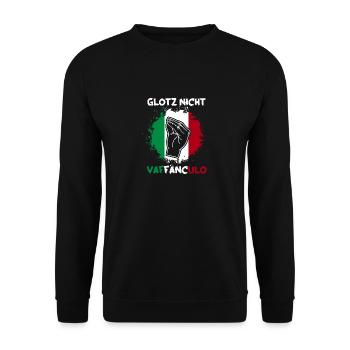Italy Italian Vaffanculo - Unisex Sweatshirt - black - Front - Alina (178cm) & Michal (187cm)