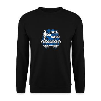 Lion grec Grèce - Sweat-shirt Unisexe - noir - Devant - Alina (178cm) & Michal (187cm)