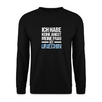 Grecs Grèce - Sweat-shirt Unisexe - noir - Devant - Alina (178cm) & Michal (187cm)
