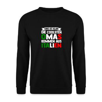 Italia Italian Grandma Nonna Italian Italy - Unisex Sweatshirt - black - Front - Alina (178cm) & Michal (187cm)