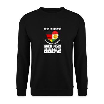 Kurds Germany Kurdistan - Unisex Sweatshirt - black - Front - Alina (178cm) & Michal (187cm)