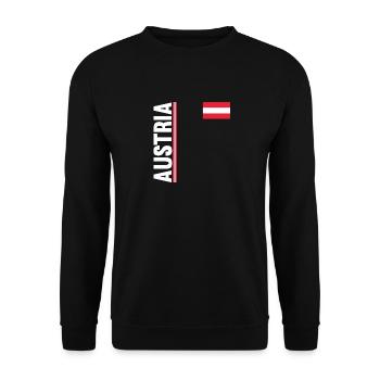 Austrians Austria - Unisex Sweatshirt - black - Front - Alina (178cm) & Michal (187cm)