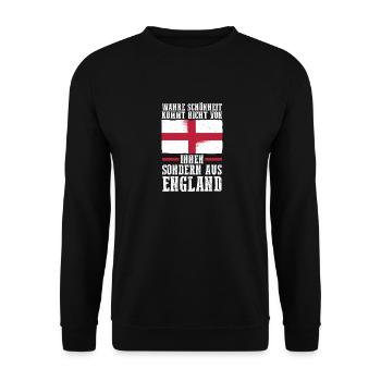 Großbritannien Engländer England - Unisex Pullover - Schwarz - Vorne - Alina (178cm) & Michal (187cm)
