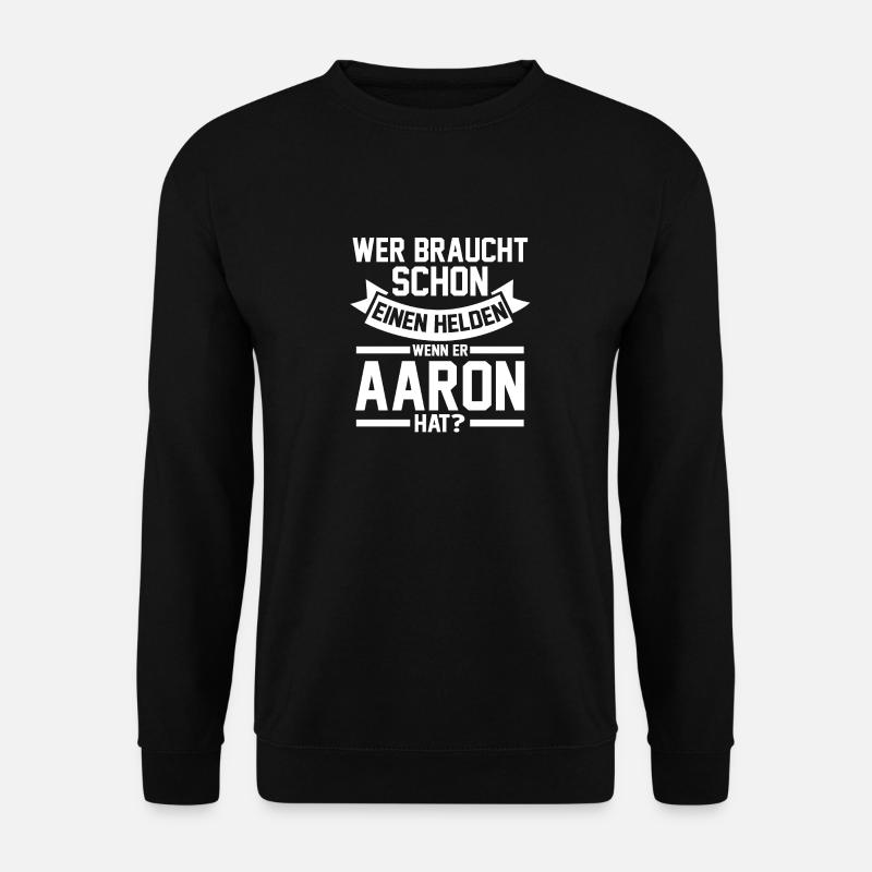 First name Aaron - Unisex Sweatshirt - black