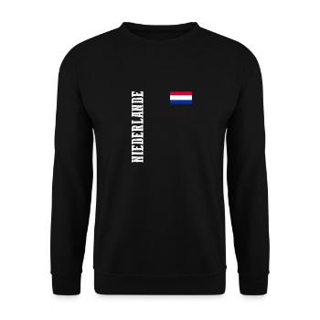 Pays-Bas Pays-Bas - Sweat-shirt Unisexe - noir - Devant - Alina (178cm) & Michal (187cm)