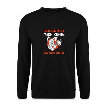 Lapin, ne t’inquiète pas, ça va être amusant - Sweat-shirt Unisexe - noir - Devant - Alina (178cm) & Michal (187cm)