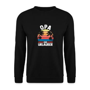 Vacances Vacancier Grand-père Papy - Sweat-shirt Unisexe - noir - Devant - Alina (178cm) & Michal (187cm)