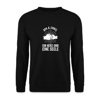 Grand-père, petit-fils, grand-père - Sweat-shirt Unisexe - noir - Devant - Alina (178cm) & Michal (187cm)