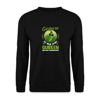Jardinier Concombre Jardin fermier - Sweat-shirt Unisexe - noir - Devant - Alina (178cm) & Michal (187cm)