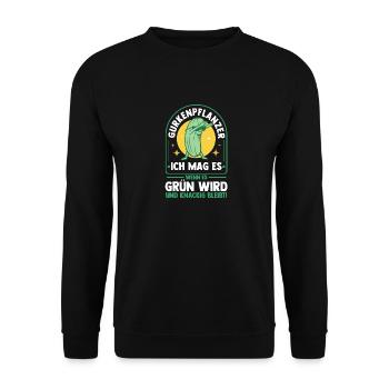 Jardinier Concombre Jardin fermier - Sweat-shirt Unisexe - noir - Devant - Alina (178cm) & Michal (187cm)
