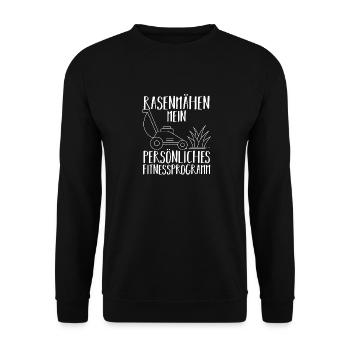 Gärtner Rasenmäher Bauer Garten - Unisex Pullover - Schwarz - Vorne - Alina (178cm) & Michal (187cm)