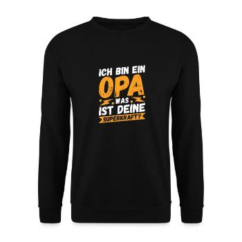 Grand-père Arrière-grand-père Arrière-grand-père - Sweat-shirt Unisexe - noir - Devant - Alina (178cm) & Michal (187cm)