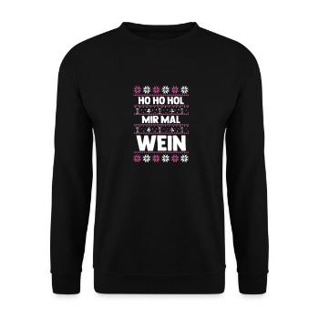 Ho Ho apporte-moi du vin - Sweat-shirt Unisexe - noir - Devant - Alina (178cm) & Michal (187cm)
