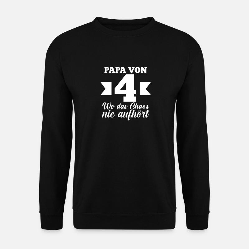 Papa Von 4 Kindern - Unisex Pullover - Schwarz