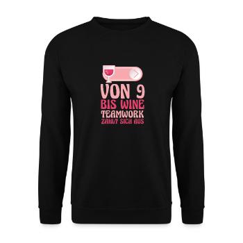 Employé Travailleur Collègue de travail - Sweat-shirt Unisexe - noir - Devant - Alina (178cm) & Michal (187cm)