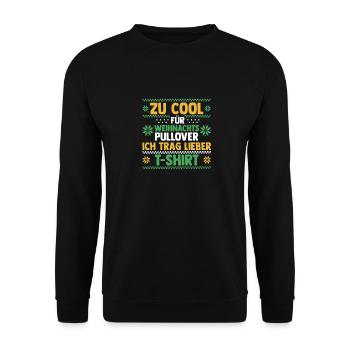 Santa Claus Christmas Ugly Christmas - Unisex Sweatshirt - black - Front - Alina (178cm) & Michal (187cm)
