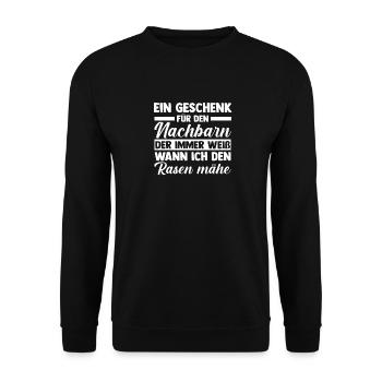 Nachbarschaft Bester Nachbar - Unisex Pullover - Schwarz - Vorne - Alina (178cm) & Michal (187cm)