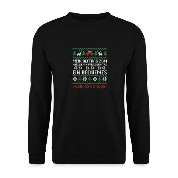 Santa Claus Christmas Ugly Christmas - Unisex Sweatshirt - black - Front - Alina (178cm) & Michal (187cm)