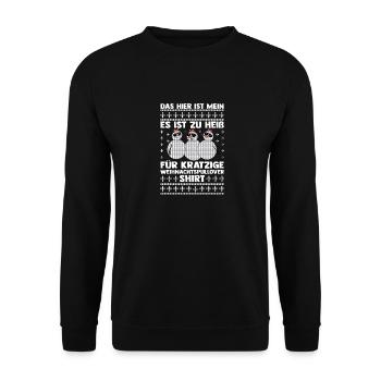Père Noël Noël laid Noël - Sweat-shirt Unisexe - noir - Devant - Alina (178cm) & Michal (187cm)