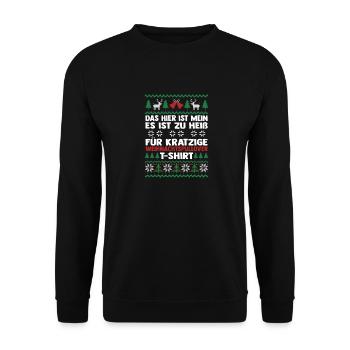 Santa Claus Christmas Ugly Christmas - Unisex Sweatshirt - black - Front - Alina (178cm) & Michal (187cm)