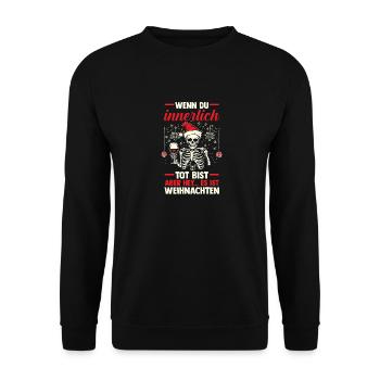 Noël du Père Noël - Sweat-shirt Unisexe - noir - Devant - Alina (178cm) & Michal (187cm)