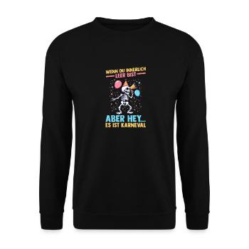 Karnevalskostüm Fasching Karneval - Unisex Pullover - Schwarz - Vorne - Alina (178cm) & Michal (187cm)