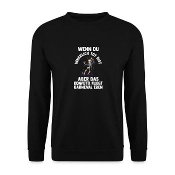 Carnival Costume Carnival - Unisex Sweatshirt - black - Front - Alina (178cm) & Michal (187cm)