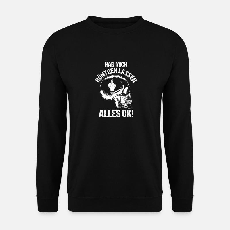 Ich Habe Mich Röntgen Lassen Mittelfinger - Unisex Pullover - Schwarz