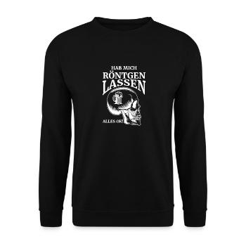 J’ai eu une bière aux rayons X - Sweat-shirt Unisexe - noir - Devant - Alina (178cm) & Michal (187cm)