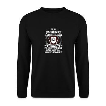 Welding Welding Workers Welder - Unisex Sweatshirt - black - Front - Alina (178cm) & Michal (187cm)
