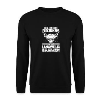 Maître électricien Ingénieur électricien Électricien - Sweat-shirt Unisexe - noir - Devant - Alina (178cm) & Michal (187cm)