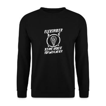Maître électricien Ingénieur électricien Électricien - Sweat-shirt Unisexe - noir - Devant - Alina (178cm) & Michal (187cm)